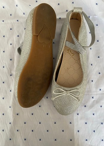 Kız Çocuk Gri Fiyonk Detaylı Babet - Görsel 3