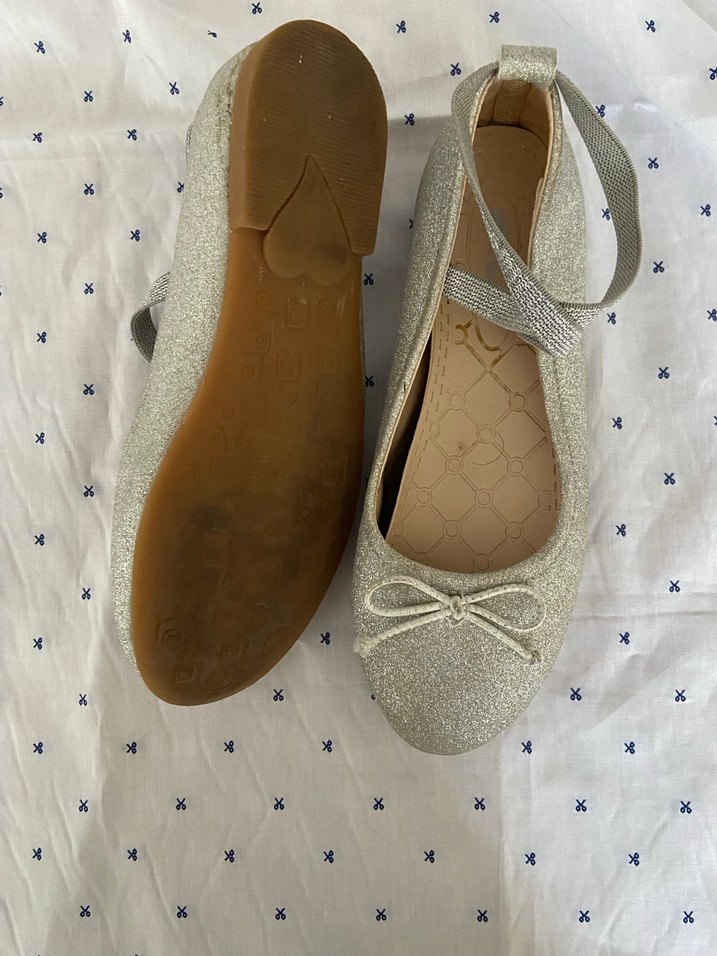 Kız Çocuk Gri Fiyonk Detaylı Babet - Görsel 3