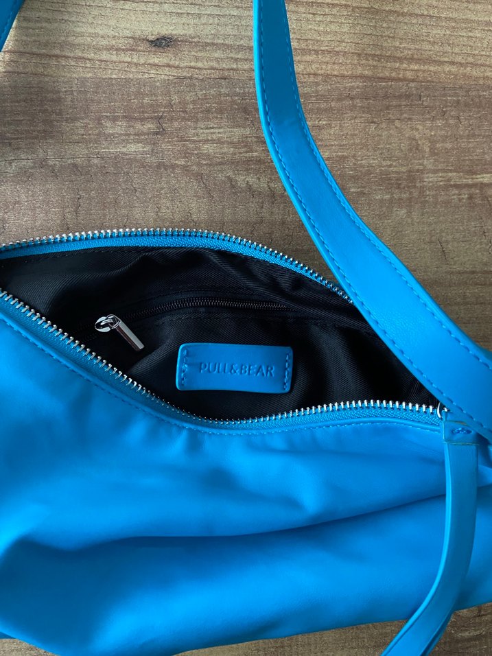 Mavi Kadın Minimalist Fermuarlı Çanta - Görsel 2