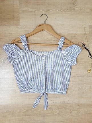 Düşük Kollu Crop Top