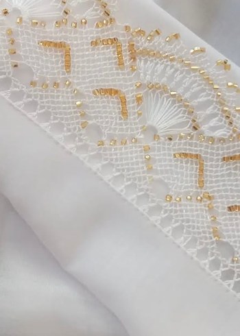 Boncuk İşlemeli Çok Renkli Kadın Şal - Görsel 2