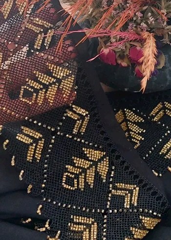 Boncuk İşlemeli Çok Renkli Kadın Şal - Görsel 3