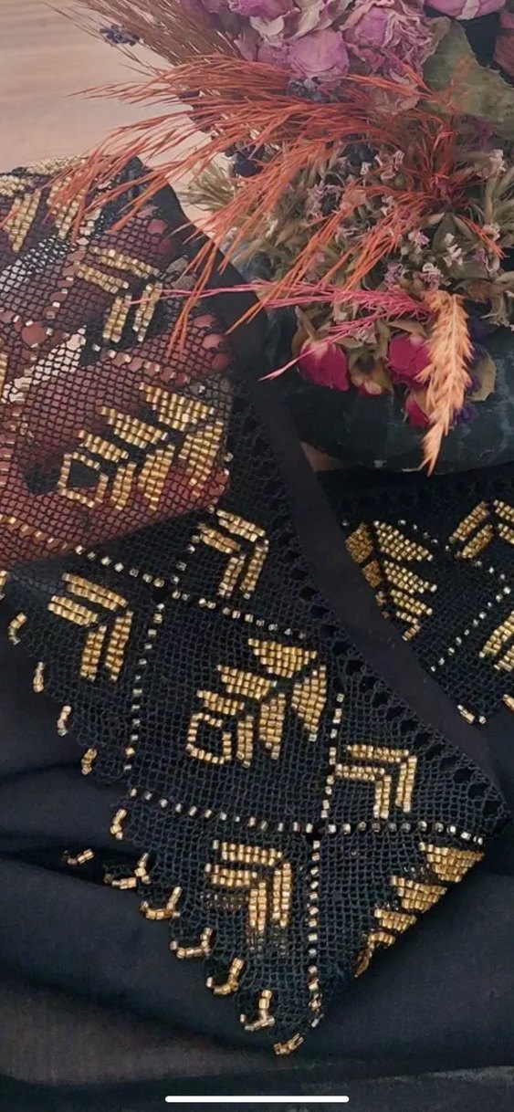 Boncuk İşlemeli Çok Renkli Kadın Şal - Görsel 3