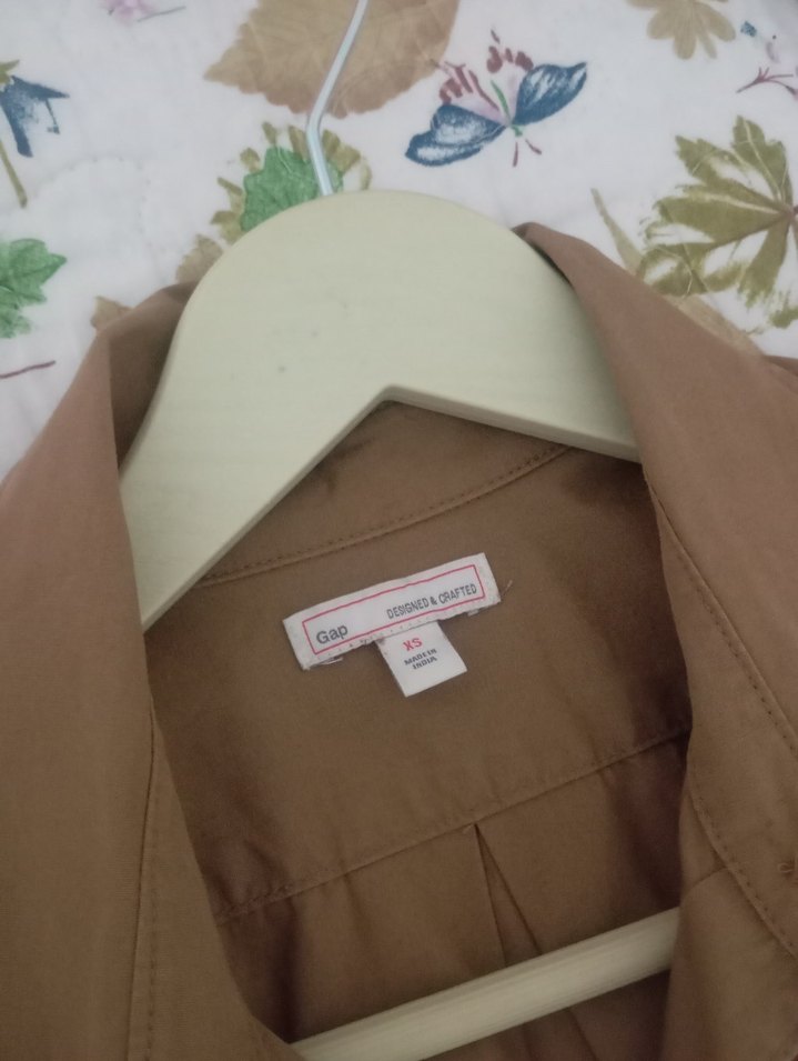 GAP  Uzun Kollu Kemerli trençkot - Görsel 3