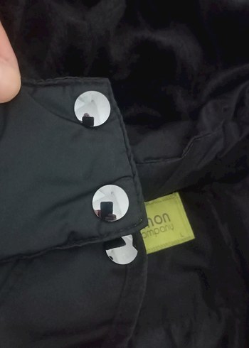 Kadın Siyah Uzun kaz tüyü kaban - Görsel 2