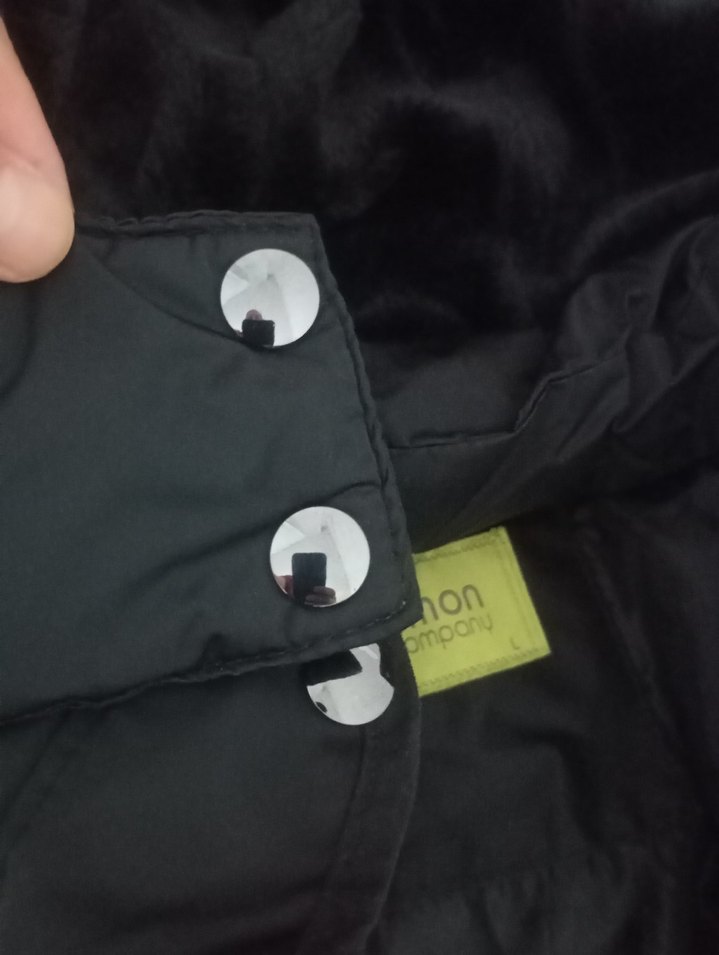 Kadın Siyah Uzun kaz tüyü kaban - Görsel 2