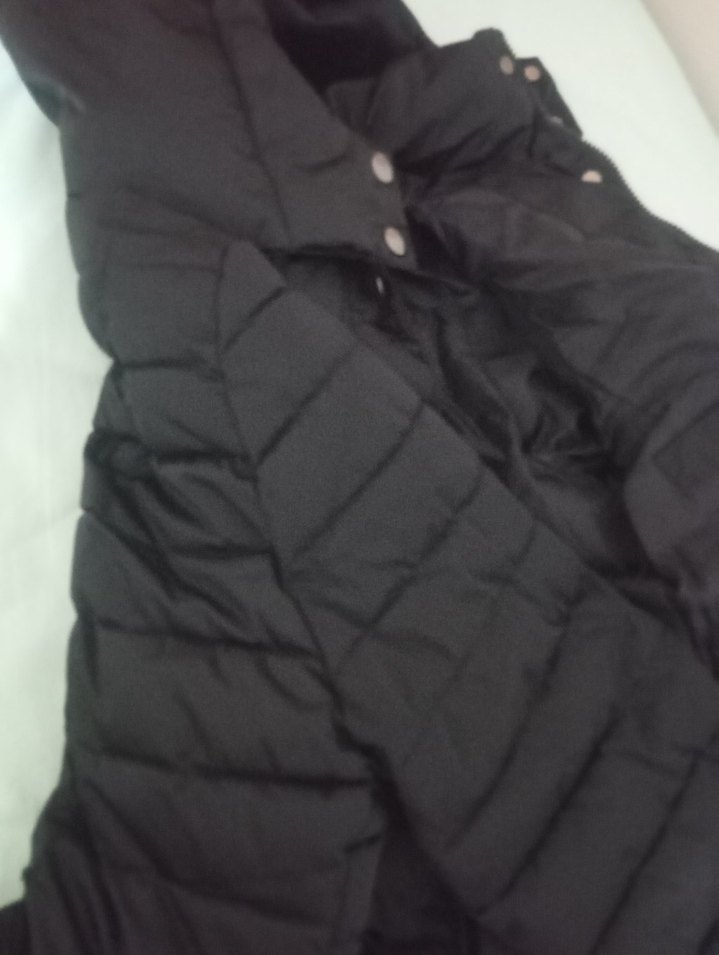 Kadın Siyah Uzun kaz tüyü kaban - Görsel 3