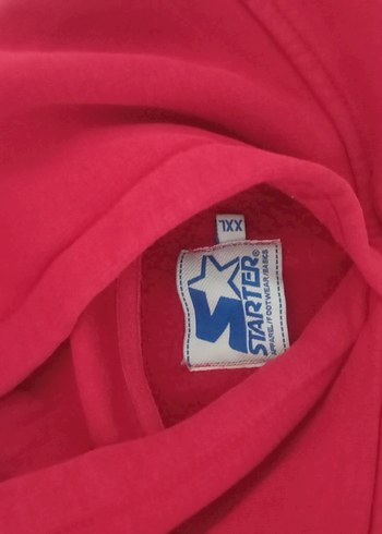 Kırmızı Kapüşonlu Baskılı Kadın Sweatshirt - Görsel 3