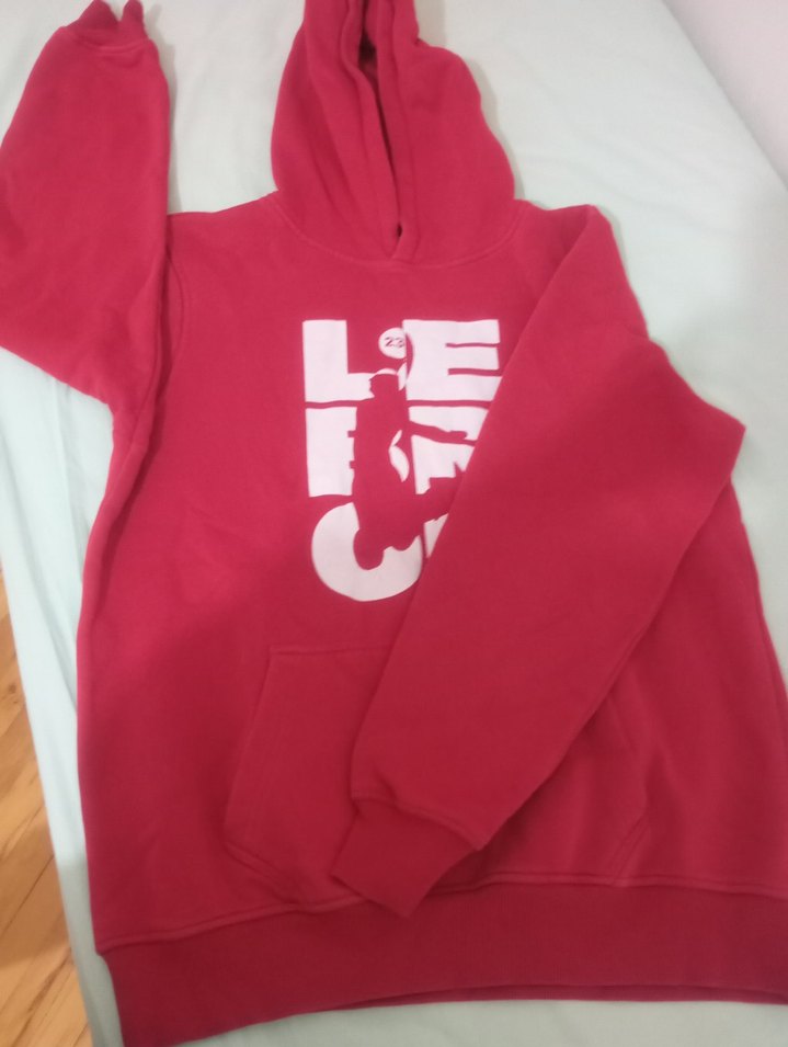 Kırmızı Kapüşonlu Baskılı Kadın Sweatshirt - Görsel 5