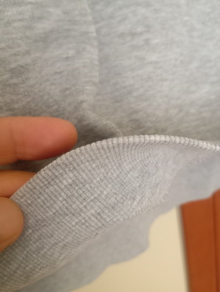 H&M Gri Uzun Kollu Baskılı Kadın Sweatshirt - Görsel 4