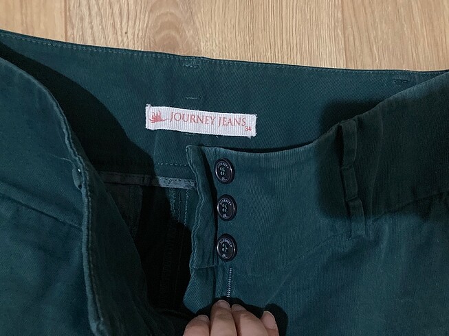 Journey Yeşil ispanyol paça pantalon