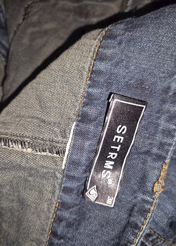 Setrems Düğmeli Mavi Kadın Midi Kot Etek - Görsel 4