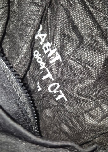 Siyah Baskılı Fermuarlı Kadın Çanta - Görsel 3