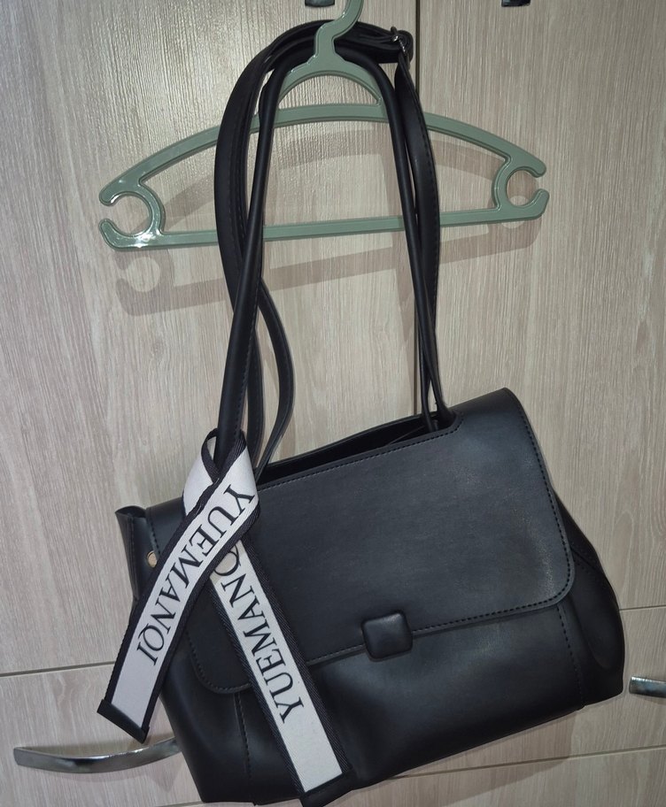 Siyah Deri Kadın Omuz Çantası - Görsel 2