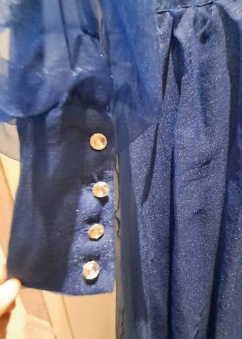 Satılık Lacivert Uzun Kollu Kadın Abiye Elbise - Görsel 6