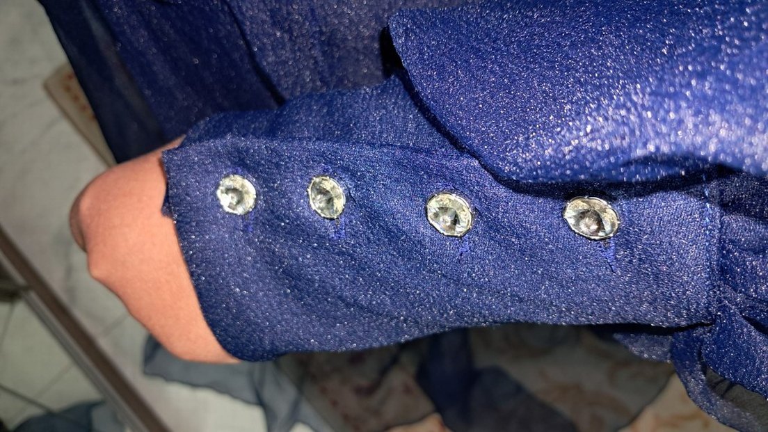 Satılık Lacivert Uzun Kollu Kadın Abiye Elbise - Görsel 5