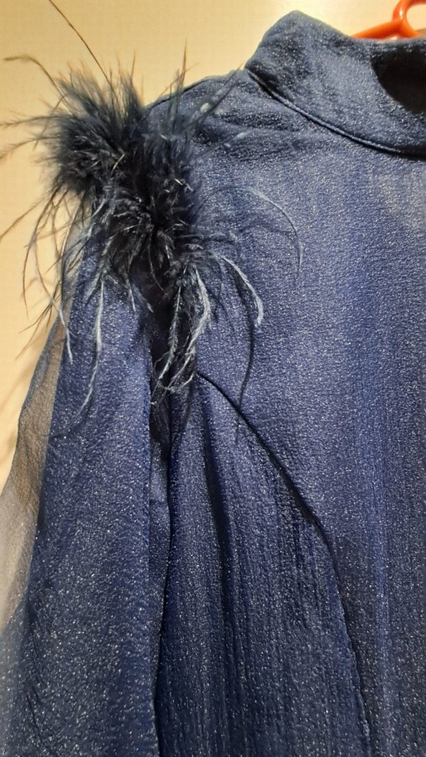 Satılık Lacivert Uzun Kollu Kadın Abiye Elbise - Görsel 2