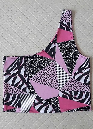 Tek omuz crop top