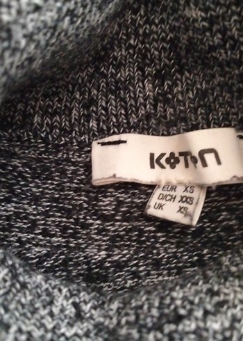 Koton Gri Boğazlı Triko kazak