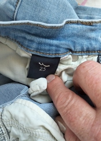 11-12 Yaş Beden mavi Renk Mavi Loose Fit Midi Denim Kız çocuk pantolon