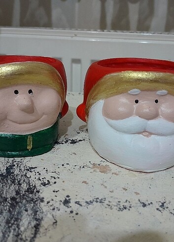 Noel baba saksı mumluk adet 75 tl