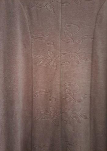 Nakışlı Pembe Kadın Uzun Kollu kadife elbise - Görsel 5