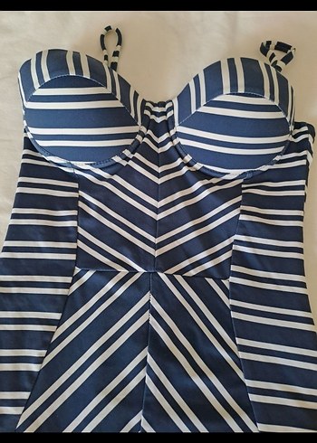 Lacivert Zebra Desenli Kadın Mayo - Görsel 2