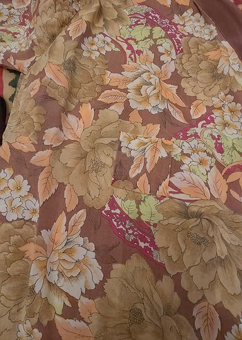 Uzun Bej Bohem Kimono - Görsel 9