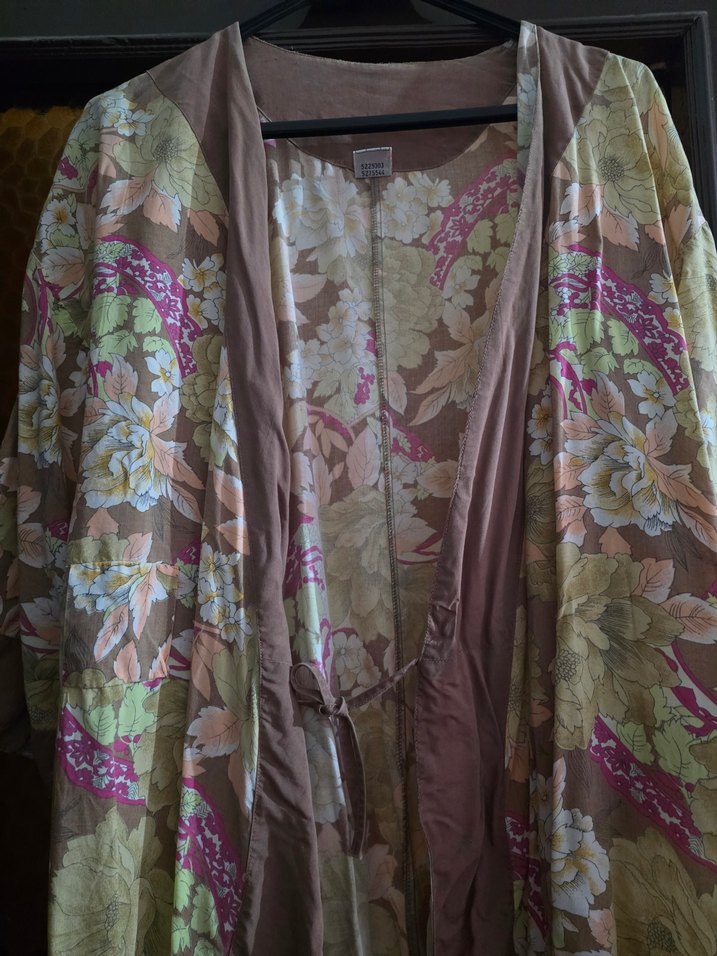 Uzun Bej Bohem Kimono - Görsel 3