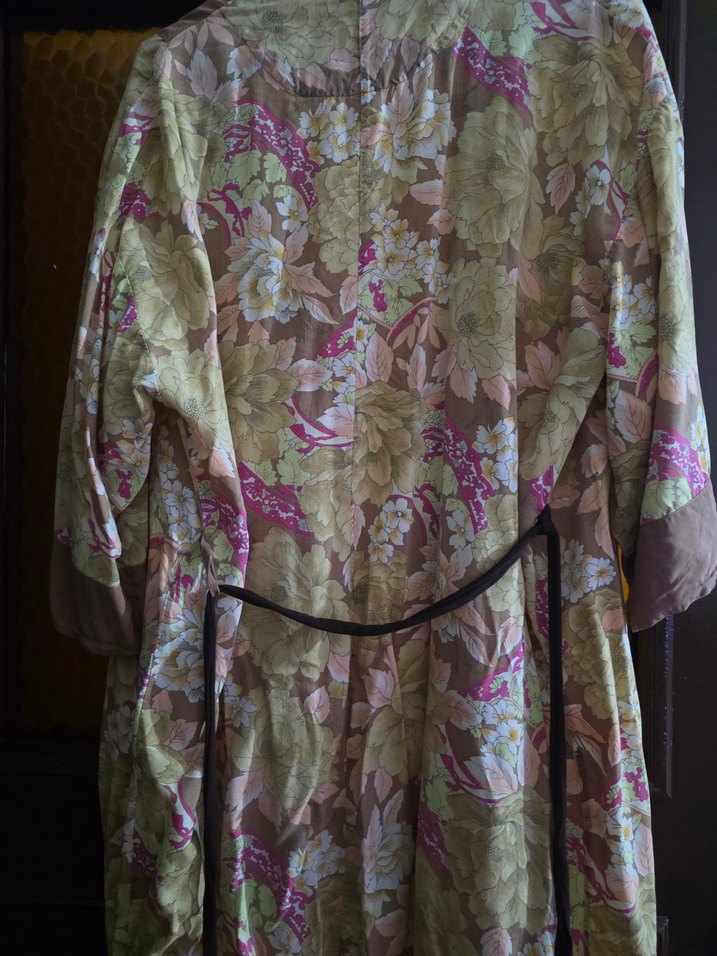 Uzun Bej Bohem Kimono - Görsel 5