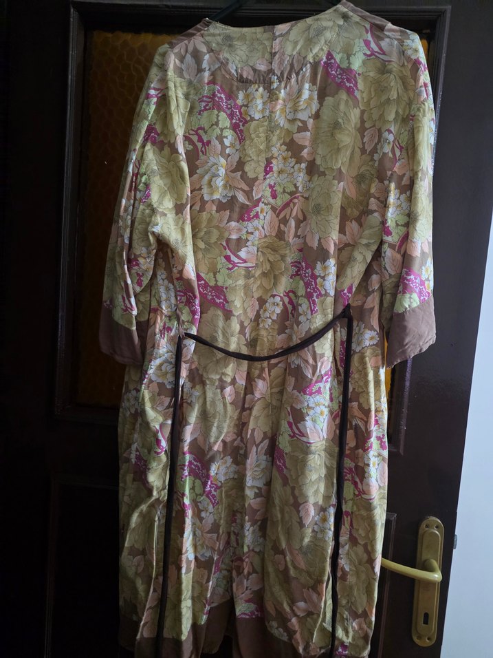 Uzun Bej Bohem Kimono - Görsel 4