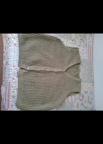 2 xl beden Gri Örgü Kadın Yelek - Görsel 3