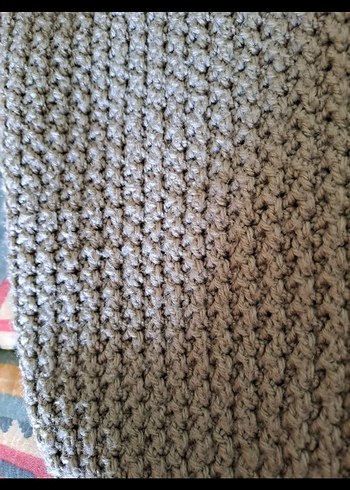 2 xl beden Gri Örgü Kadın Yelek - Görsel 4