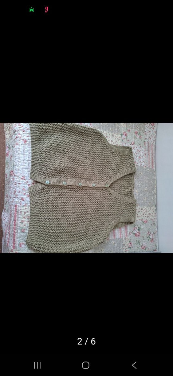 2 xl beden Gri Örgü Kadın Yelek - Görsel 3