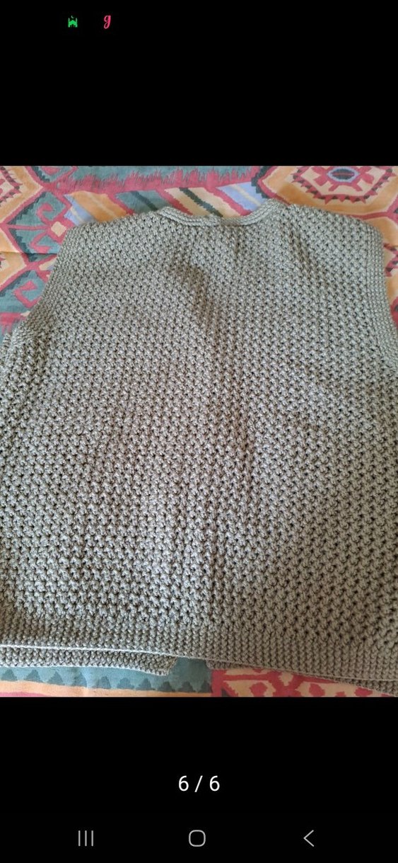 2 xl beden Gri Örgü Kadın Yelek - Görsel 2