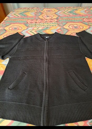 m beden Siyah Örgü Erkek Hırka - Görsel 2