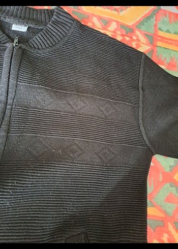 m beden Siyah Örgü Erkek Hırka - Görsel 8