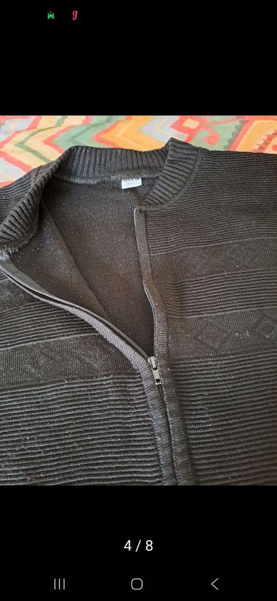m beden Siyah Örgü Erkek Hırka - Görsel 4