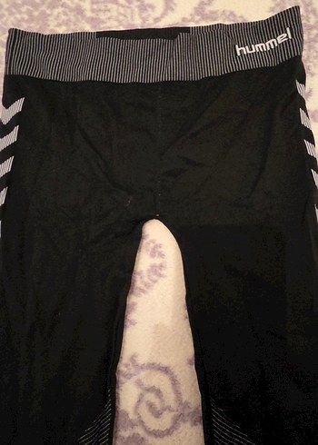 hummel marka xs beden Siyah Kadın Spor Tayt Elastik Bel - Görsel 2