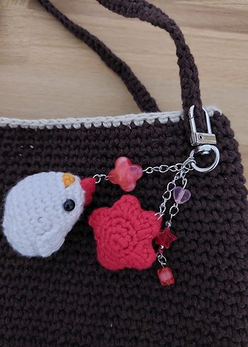 Tavuk Çanta Charm Anahtarlık - Görsel 5