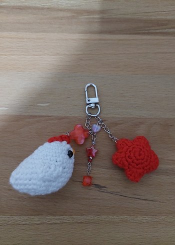 Tavuk Çanta Charm Anahtarlık - Görsel 3