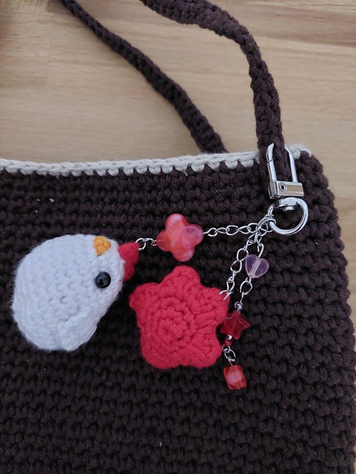 Tavuk Çanta Charm Anahtarlık - Görsel 5