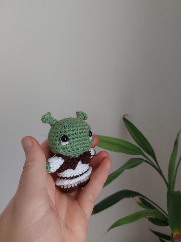 shrek örgü amigurumi oyuncak - Görsel 5