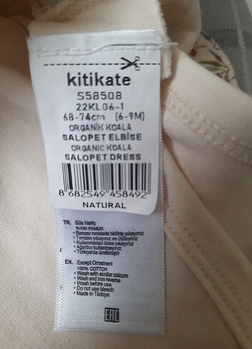 KitiKate Kitikate organik elbise