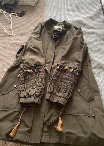 Kemerli Uzun Kesim Kadın Ceket - Görsel 2