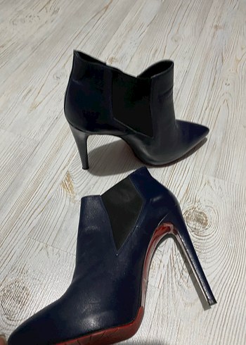 39 Beden lacivert Renk Lacivert Gerçek Deri Stiletto Topuklu Kadın Bot