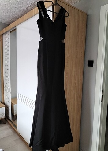 Siyah Renk XS beden kadın abiye elbise