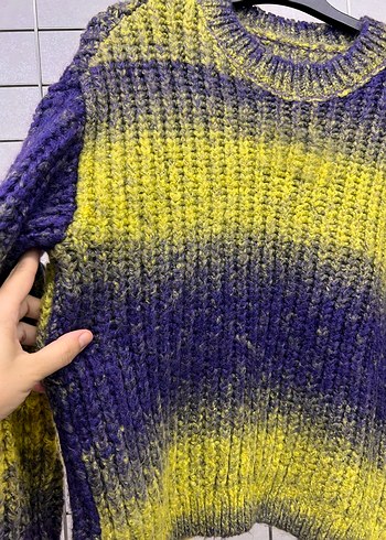 Zara Kadın Çok Renkli Batik Örgü Kazak