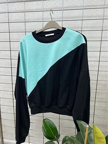 s Beden Ikı renk sweatshirt