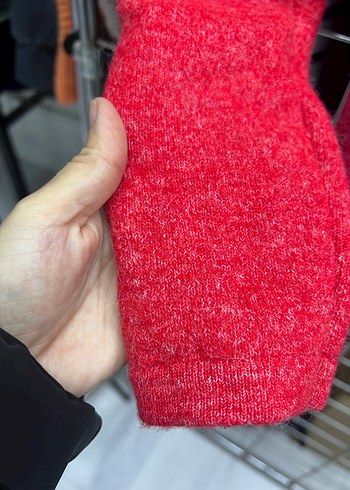 Kırmızı Triko Zara Kazak - Görsel 2